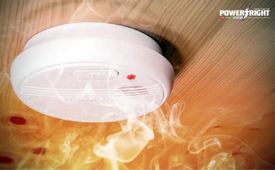 Smoke Detector Sourrounded By Smoke